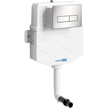 Смывной бачок WasserKRAFT Aller 10TLT.031.ME.BN03 для унитаза с клавишей смыва Никель — фото 1, Смывные бачки скрытого монтажа