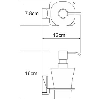 Дозатор для жидкого мыла WasserKRAFT Leine K-5099W Хром — фото 3, Дозаторы