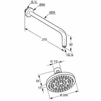 Комплект смесителей Kludi Pure Easy 376300565 Хром — фото 14, Готовые комплекты для ванной комнаты