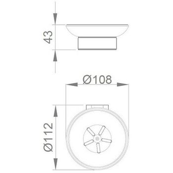 Мыльница Nofer Santorini 16340.B Хром — фото 2, Мыльницы