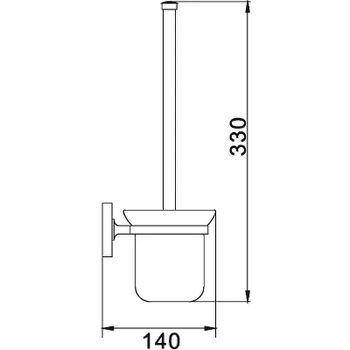 Ершик для унитаза Haiba HB1710 Хром — фото 2, Ершики для унитаза