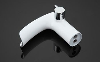 Смеситель на борт ванны Gappo G48 G1148-8 Белый Хром — фото 6, Смесители на борт ванны