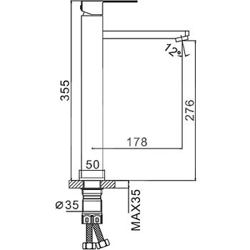 Смеситель для раковины Frap H802 F10802-2 Сатин — фото 9, Смесители для раковины