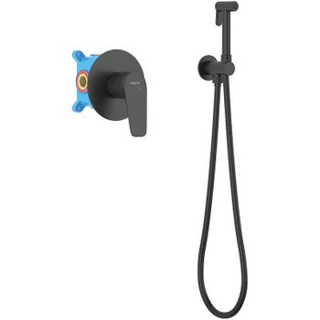 Гигиенический душ со смесителем Aquatek Бетта AQ1119MB Черный матовый — фото 1, Гигиенические души