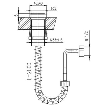 Шланг для смесителя Rav Slezak MD0555 Хром — фото 2, Комплектующие для душевого оборудования
