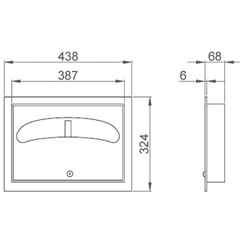 Диспенсер туалетных накладок Nofer 12029.S Сатин — фото 2, Диспенсеры для покрытий на унитаз