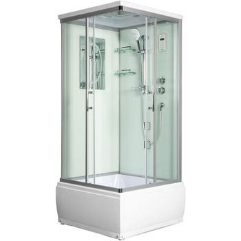 Душевая кабина WeltWasser WW500 Aller 904 90x90 10000003257 профиль Хром стекло прозрачное — фото 1, Душевые кабины