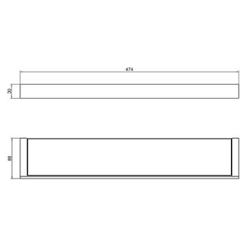 Стеклянная полка Timo Petruma 15272/17 Золото матовое — фото 2, Полки для ванной и душа