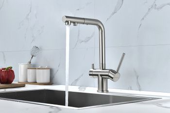 Смеситель для кухни Paulmark Serpentine Se213222-NI Никель — фото 12, Смесители для кухни