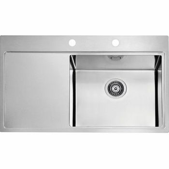 Кухонная мойка Alveus Pure 50R KMB-90 860x525 1103653 Брашированная сталь — фото 1, Кухонные мойки