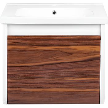 Тумба под раковину Veedi Vision 60 VSN600T-CR подвесная Дуб орех Белая — фото 2, Тумбы под раковину