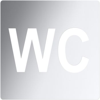 Табличка Туалет Bemeta Hotel 111022082 Хром — фото 1, Таблички для санузла и общественных мест