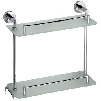 Стеклянная полка Bemeta Omega 104202122 Хром — фото 1, Полки для ванной и душа