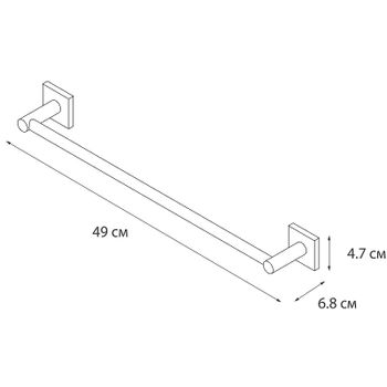 Полотенцедержатель Fixsen Lux Satin FX-16001 Сатин — фото 3, Полотенцедержатели