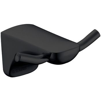 Двойной крючок CeramaLux Monelli 70001 Черный матовый — фото 1, Крючки для полотенец