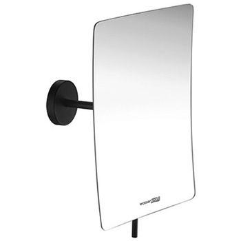 Косметическое зеркало WasserKRAFT K-1001BLACK с увеличением Черное матовое — фото 1, Косметические зеркала