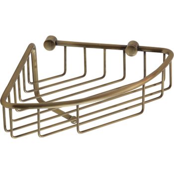 Полка корзина Veragio Basket VR.GFT-9055.BR угловая Бронза — фото 1, Полки для ванной и душа