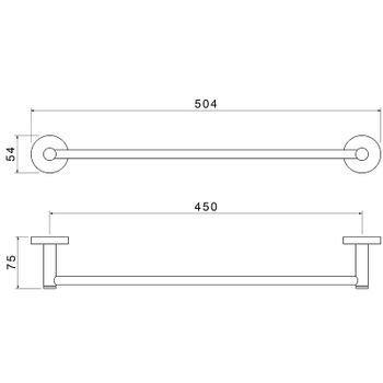 Полотенцедержатель Schein Kahlo 9152BG Золото матовое — фото 5, Полотенцедержатели
