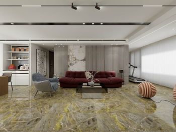 Керамогранит Azario Cortez Carving Gold H18004008G 60х120 см — фото 4, Керамогранит