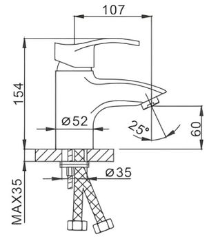 Смеситель для раковины Frap H70 F1070 Хром — фото 8, Смесители для раковины