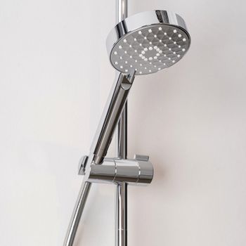 Душевая система Jacob Delafon Atom E26237-CP с термостатом Хром — фото 4, Душевые стойки