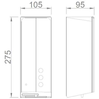 Диспенсер для жидкого мыла Nofer White 03040.W Белый — фото 2, Диспенсеры для жидкого мыла