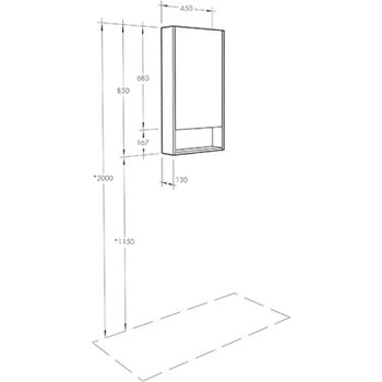 Зеркальный шкаф Aquaton Сканди 45 1A252002SD010 Белый — фото 4, Зеркальные шкафы в ванную