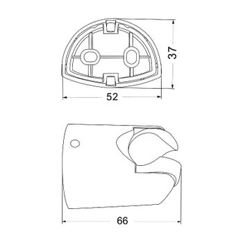Держатель ручного душа Olive's S01 поворотный Хром — фото 2, Держатели для душа