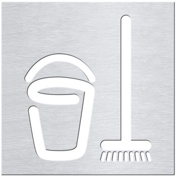 Табличка Хозяйственное помещение Bemeta Hotel 111022095 Хром матовый — фото 1, Таблички для санузла и общественных мест