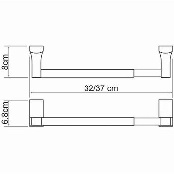 Держатель бумажных полотенец WasserKRAFT Exter K-5291 Светлая бронза — фото 5, Полотенцедержатели