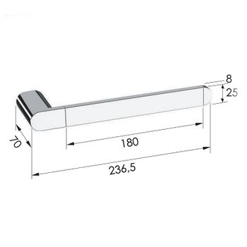 Полотенцедержатель Remer Lounge LN44RL Медь глянцевая — фото 2, Полотенцедержатели