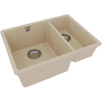 Кухонная мойка Lemark Sinara 550.2-U 9910080 Бежевая — фото 2, Кухонные мойки