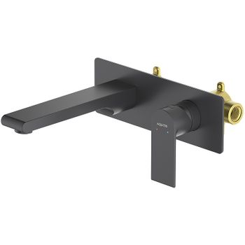 Смеситель для раковины Aquatek Лира AQ1413MB Черный матовый — фото 1, Смесители для раковины