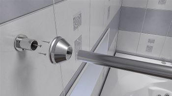 Карниз для ванны Bas 170 КЗ00011 Хром — фото 2, Карнизы для ванной