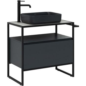 Тумба под раковину Allen Brau Priority 80 1.31002.AM Антрацит матовый — фото 1, Тумбы под раковину