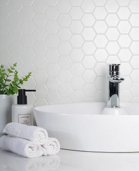 Керамическая мозаика StarMosaic Hexagon small White Matt MT31000/LJ5108/IDL1005 26,5x27,8 см — фото 2, Мозаика