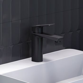 Смеситель для раковины Damixa Merkur 400210300 Черный матовый — фото 3, Смесители для раковины