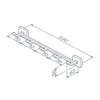 Вешалка для полотенец AM.PM Gem A9035922 Черный — фото 6, Крючки для полотенец