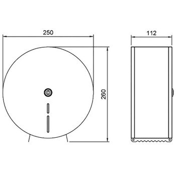 Диспенсер для туалетной бумаги Nofer 05001.B Нержавеющая сталь глянцевая — фото 4, Диспенсеры туалетной бумаги