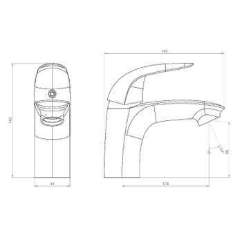 Смеситель для раковины Damixa Eclipse 310210001 Хром — фото 8, Смесители для раковины