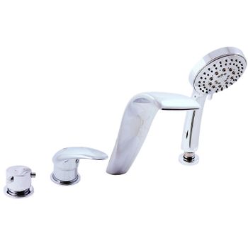 Смеситель на борт ванны Rav Slezak Dunaj D461.5P хром — фото 1, Смесители на борт ванны