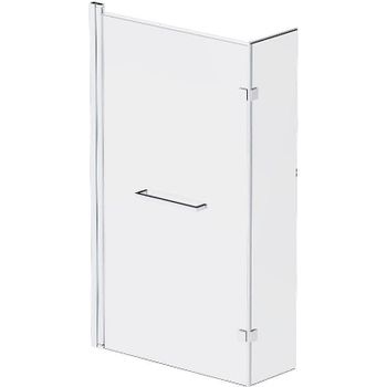 Шторка на ванну Damixa Skyline 80х140 DX35WBS-D7W1-150MT профиль Хром стекло прозрачное — фото 6, Шторки для ванной распашные