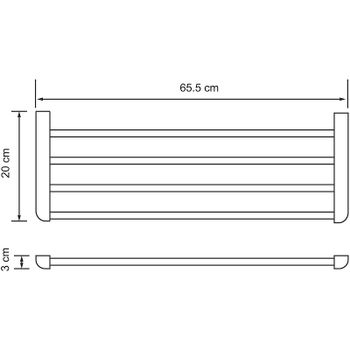 Товар: Полка для полотенец WasserKRAFT Kammel K-8311 Хром - фото 3 Полка для полотенец WasserKRAFT Kammel K-8311 Хром — фото 3, Полки для полотенец