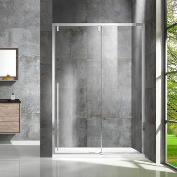 Душевая дверь Vincea Lugano 150 VDS-1L150CL-1 профиль Хром стекло прозрачное — фото 1, Раздвижные душевые двери