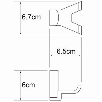Двойной крючок WasserKRAFT Exter K-5223D Светлая бронза — фото 3, Крючки для полотенец