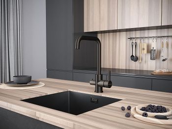 Смеситель для кухни Paulmark Logas Lo213021-GM Вороненая сталь — фото 2, Смесители для кухни