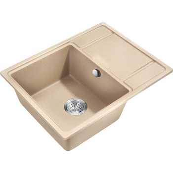 Кухонная мойка Milacio Navarra 65 Cuarzo MC.77064 Бежевая — фото 1, Кухонные мойки