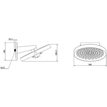 Верхний душ Vincea Inspire VSHD-3I3CGM Вороненая сталь — фото 6, Верхние души