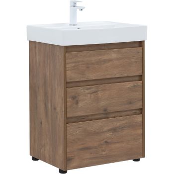 Тумба под раковину Aquanet Nova Lite 60 302471 Дуб рустикальный — фото 1, Тумбы под раковину