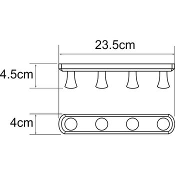 Вешалка для полотенец WasserKRAFT K-1074W Белый — фото 2, Крючки для полотенец